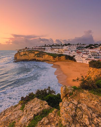 Coucher de soleil à Carvoeiro, au Portugal