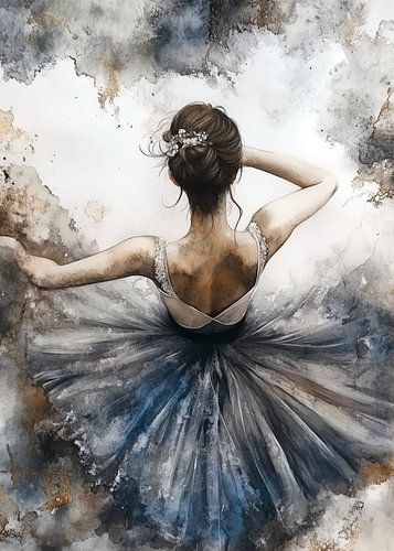 Balletdanseres aquarel schilderij #danseres