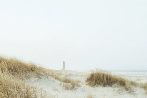 Vuurtoren in de mist