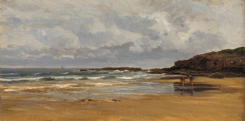 Carlos de Haes-Zeezijde gelbe Sandlandschaft, Antike Landschaft von finemasterpiece