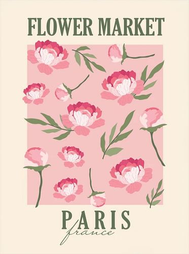 Der Markt der rosa Blumen – Paris