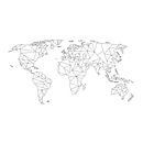 Geometrische Wereldkaart | Wandcirkel van WereldkaartenShop thumbnail