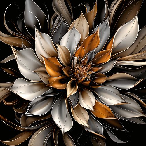 Lotus Flower Abstract Metal
