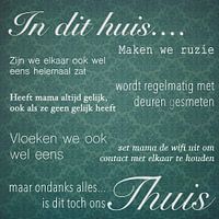 In dit huis... (modern familiebord)