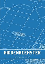 Blaupause | Karte | Middenbeemster (Noord-Holland) von Ortsdrucke
