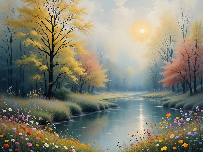 Rivier in de herfst van HorizonArtistry