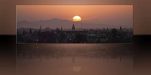 Zonsopkomst boven Marrakech van Bob de Bruin