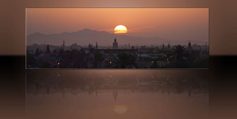 Sonnenaufgang über Marrakesch von Bob de Bruin