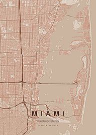 Stadtplan von Miami von Stef van Campen