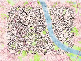 Carte de Bonn avec le style 'Soothing Spring' sur Maporia