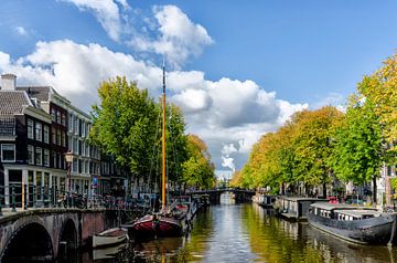 Brouwersgracht à Amsterdam, juste avant l'automne. sur Don Fonzarelli