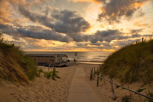 Noordzeekust bij Bergen aan Zee in Noord-Holland