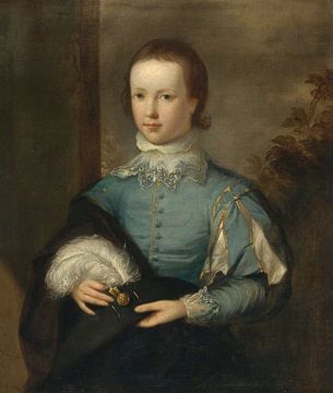 Porträt eines Jungen in Blau, Tilly Kettle