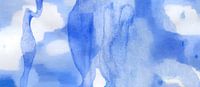Kosmos Droom Meditatie Indigo Blauw Modern Natuur Expressionist