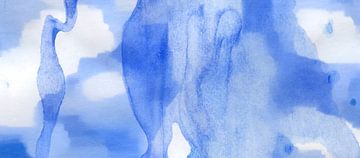 Cosmos Rêve Méditation Indigo Bleu Nature Moderne Expressionniste sur FRESH Fine Art