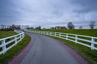 Bewolking boven het landschap bij Aduarderzijl in Groningen van Norbert Versteeg thumbnail