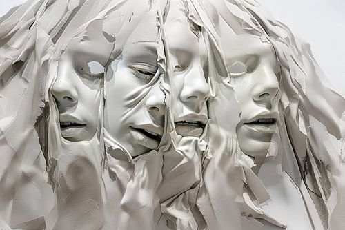 Digitale abstracte absurde surrealistische kunst