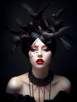 Dark gothic portrait by haroulita
