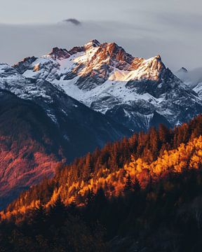 Winterlandschap van fernlichtsicht