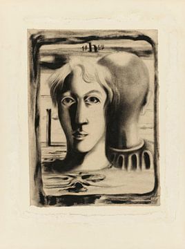 Heinrich Hoerle - Tête de femme (1929) sur Peter Balan