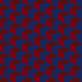 Modernes abstraktes geometrisches Muster im Retrostil Nr. 1 von Dina Dankers