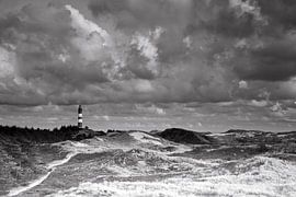 Amrum Lighthouse in black and white by Marko Sarcevic