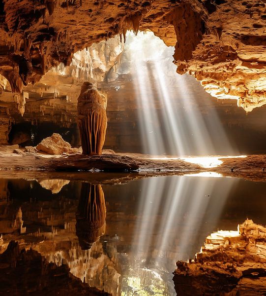 Beam of light on the water by fernlichtsicht