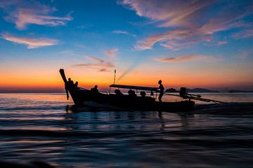 Thailand - Fischerboot van Poster Art Shop