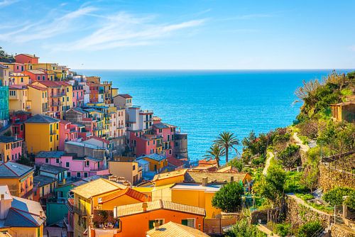 Kleurrijk dorp Manarola. Cinque Terre, Italië