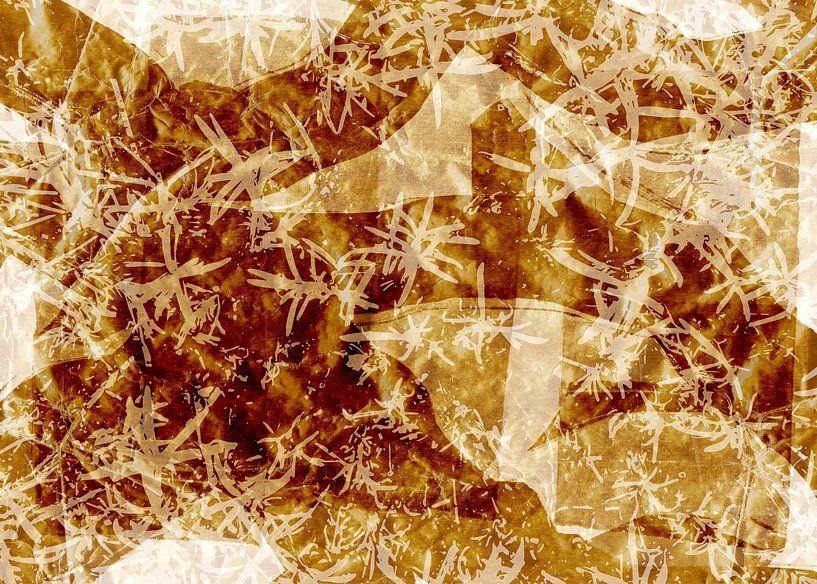 Golden echoes. Nature pattern in earthy tones. by Dina Dankers