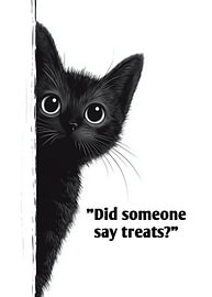 Die neugierige schwarze Katze von John Dan