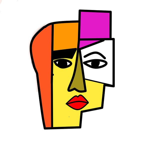 cubase kunst portrait abstrakt von Aden Pink Galerry