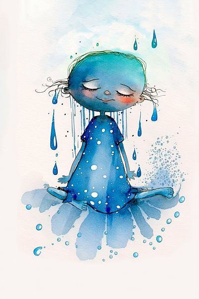 Die Blaue Träumerin - Verträumt beim Relaxen von Erich Krätschmer