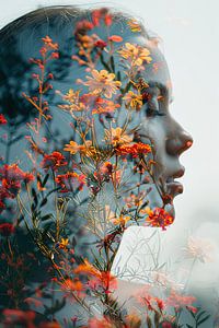 Frau mit Blumen
