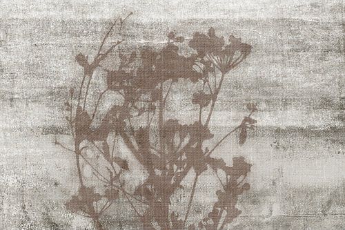 Wabi-Sabi Botanisch op natuurlijke textuur