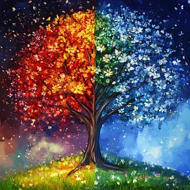 Colourful tree artistic by TheXclusive Art