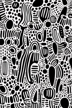 Lijnen en vormen moderne abstracte kunst van Thilo Wagner