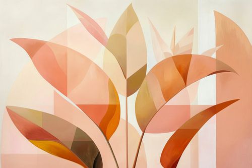 Abstract in zachte kleuren