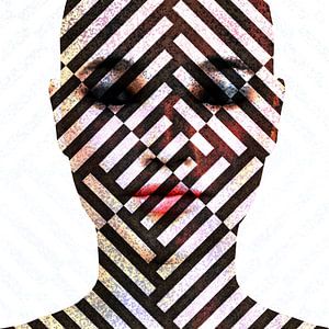 Abstract portret vrouw