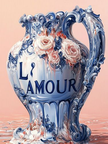 L'amour in blue and pink