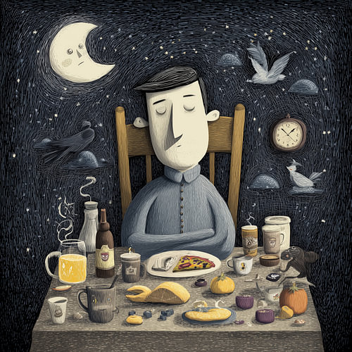 Illustration zu Hunger und Schlaf