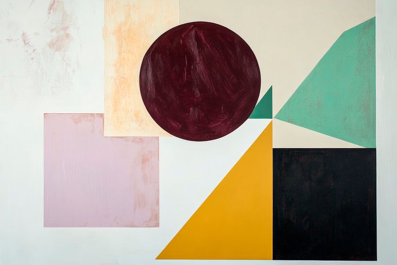 Geometrische Stille – Farbenspiele von Poster Art Shop