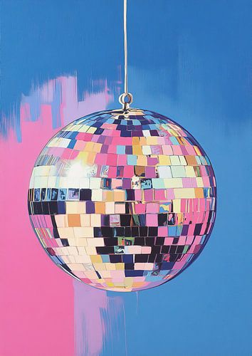 Retro ritme: sprankelend discobal scherm