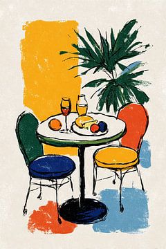 Table à manger Fruit | Repas relaxants sous les feuilles de palmier