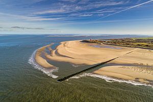 Vuurtoren Eierland van boven - Texel van Texel360Fotografie Richard Heerschap