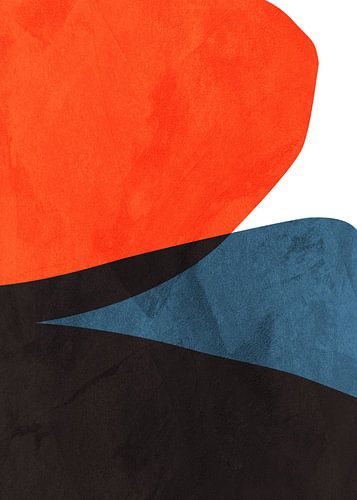 Moderne abstracte organische geometrische kleurschilderkunst