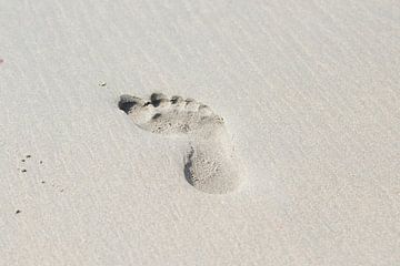 Een afdruk achterlaten in het zand van MrsBavel