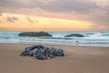 Zonsondergang bij Praia Vila de Milfontes van Detlef Hansmann Photography