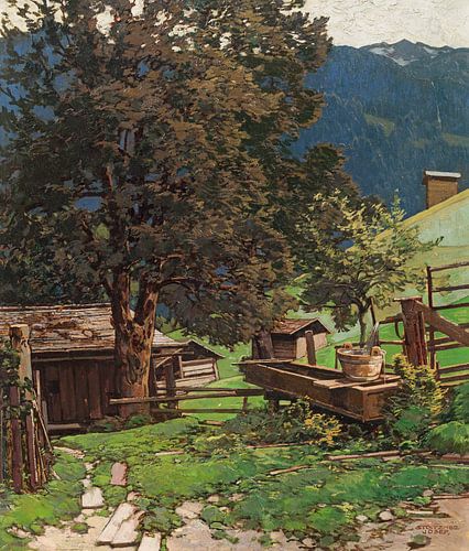 Josef Stoitzner, Landschap met waterput, ca 1945