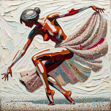 Portrait d'une femme"Danse de la peinture et de la passion&quot ; sur René van den Berg